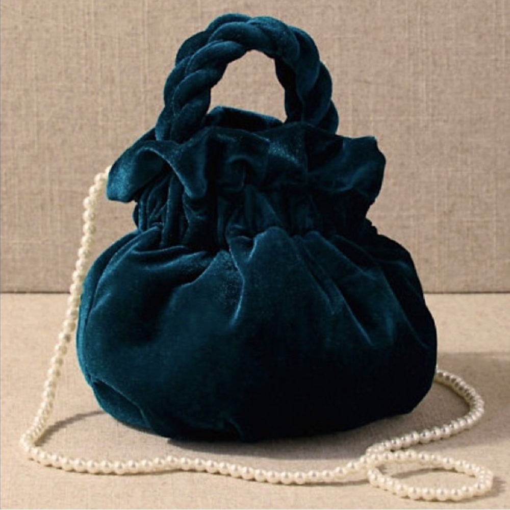 Anthropologie BHLDN Cassis Velvet Bag